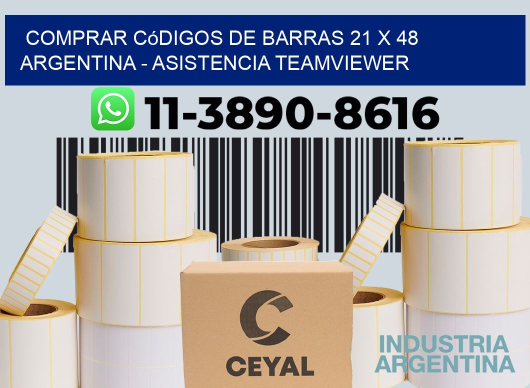 Comprar códigos de barras 21 x 48 argentina - asistencia teamviewer