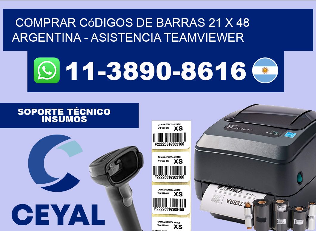 Comprar códigos de barras 21 x 48 argentina – asistencia teamviewer