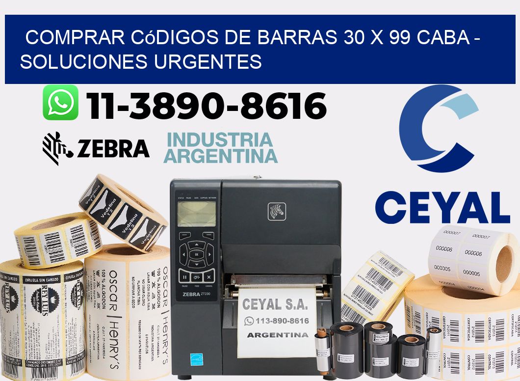 Comprar códigos de barras 30 x 99 CABA - soluciones urgentes
