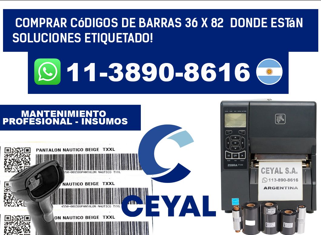 Comprar códigos de barras 36 x 82  donde están soluciones etiquetado!