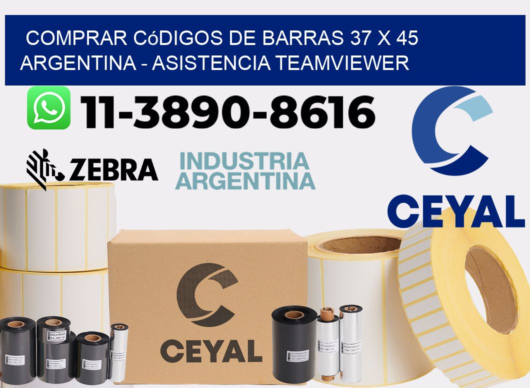Comprar códigos de barras 37 x 45 argentina - asistencia teamviewer