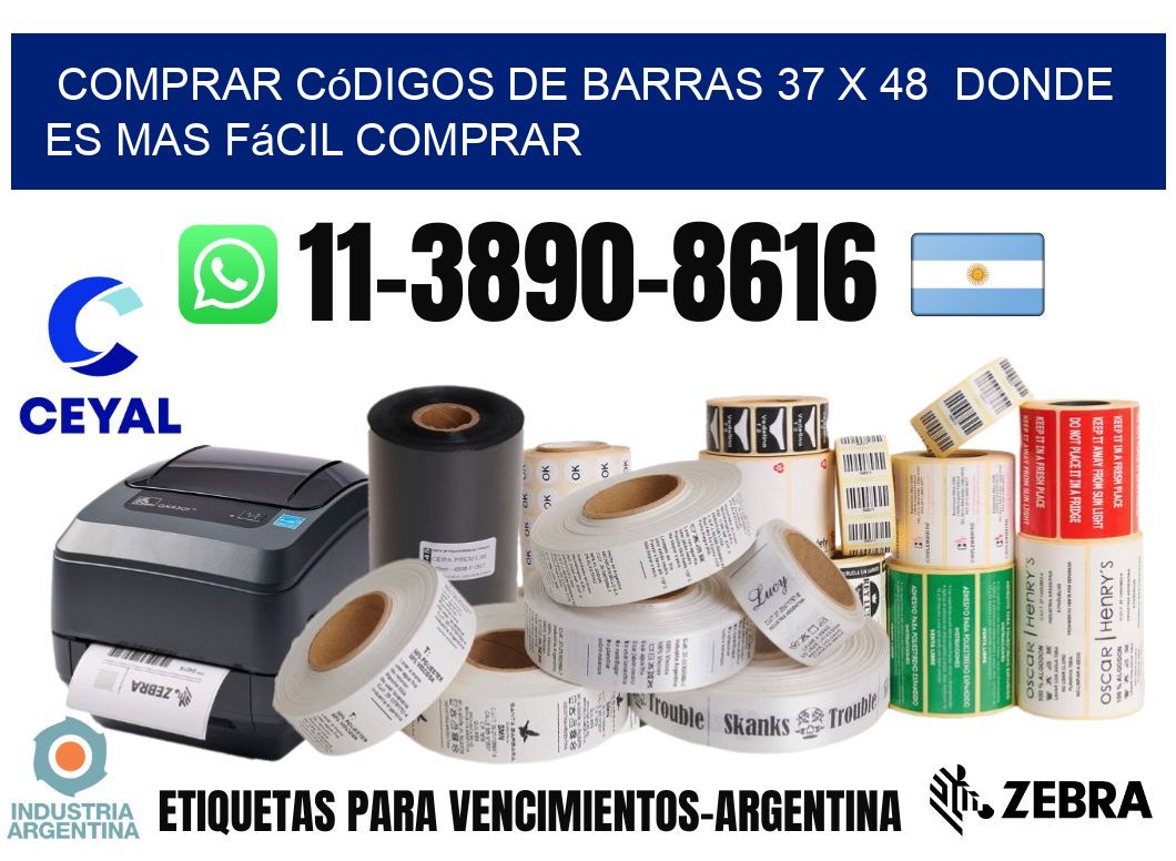 Comprar códigos de barras 37 x 48  Donde es mas fácil comprar