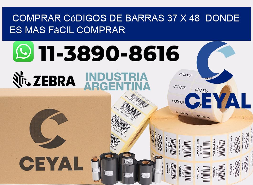 Comprar códigos de barras 37 x 48  Donde es mas fácil comprar