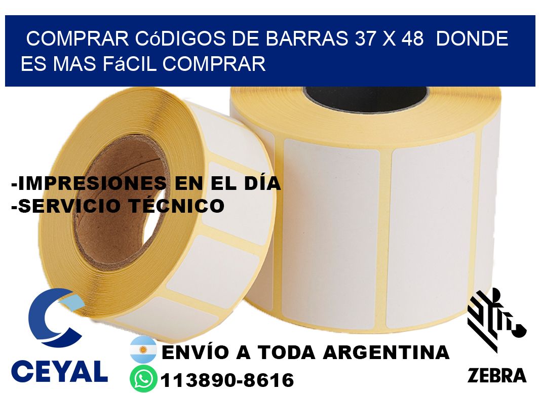 Comprar códigos de barras 37 x 48  Donde es mas fácil comprar