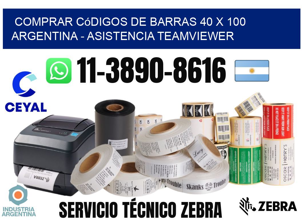 Comprar códigos de barras 40 x 100 argentina - asistencia teamviewer