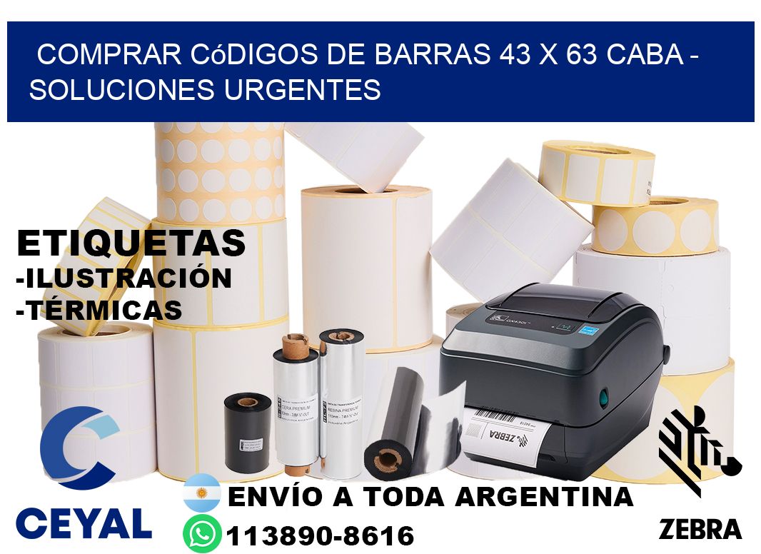 Comprar códigos de barras 43 x 63 CABA - soluciones urgentes
