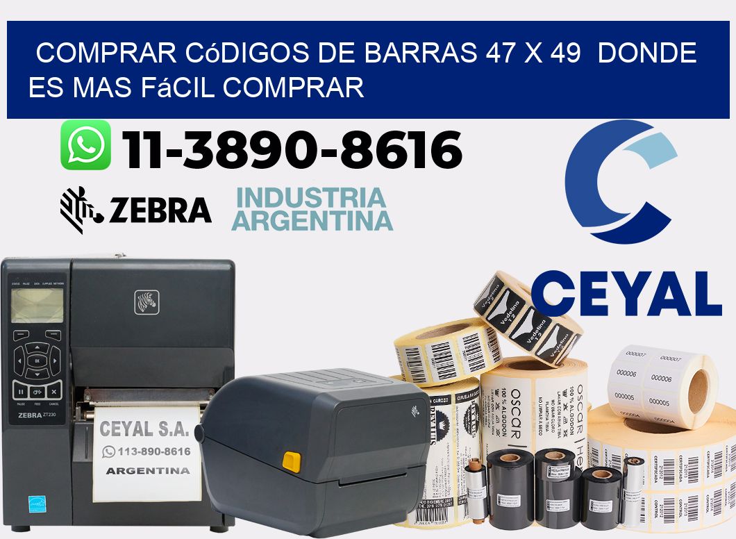 Comprar códigos de barras 47 x 49  Donde es mas fácil comprar