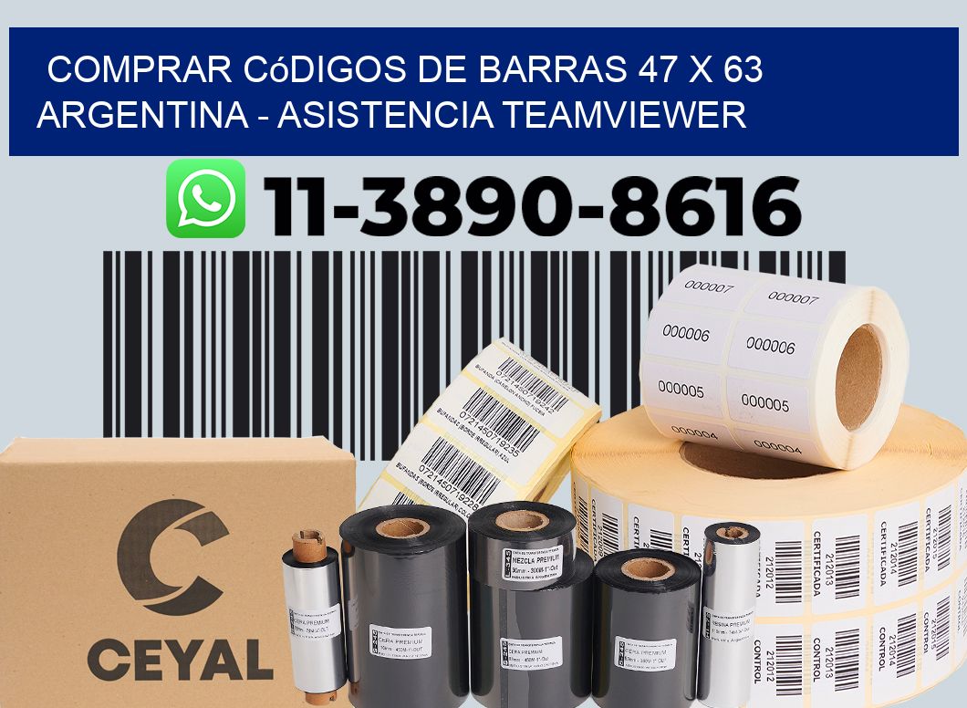 Comprar códigos de barras 47 x 63 argentina - asistencia teamviewer