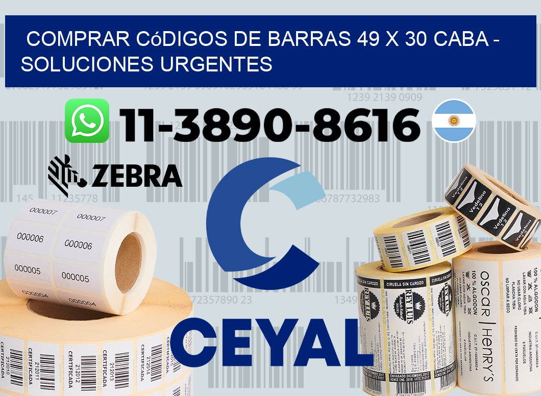 Comprar códigos de barras 49 x 30 CABA - soluciones urgentes