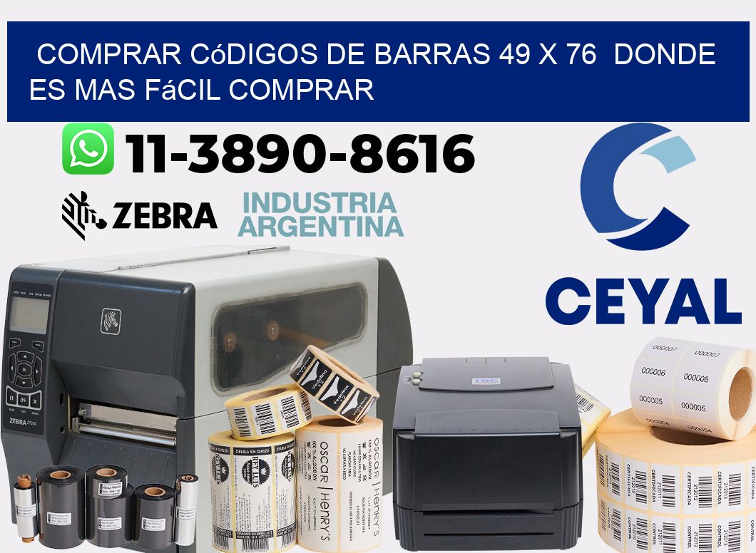 Comprar códigos de barras 49 x 76  Donde es mas fácil comprar