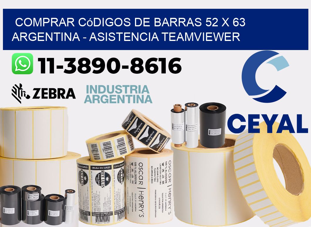 Comprar códigos de barras 52 x 63 argentina - asistencia teamviewer