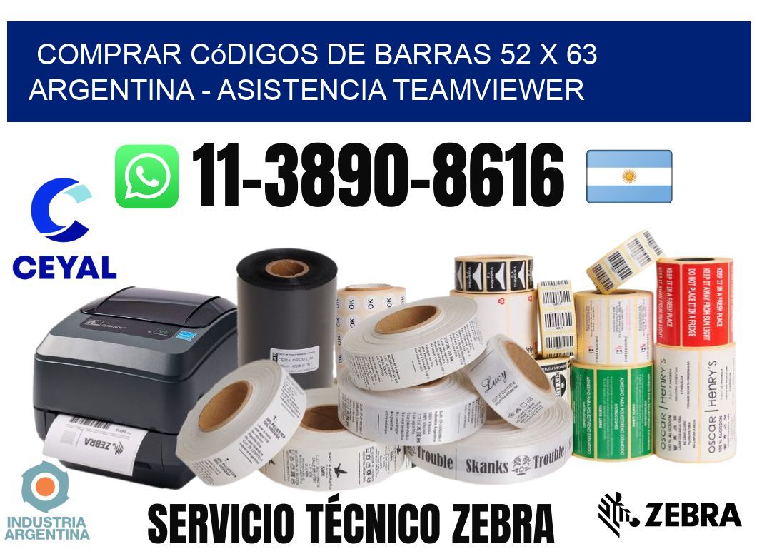 Comprar códigos de barras 52 x 63 argentina - asistencia teamviewer