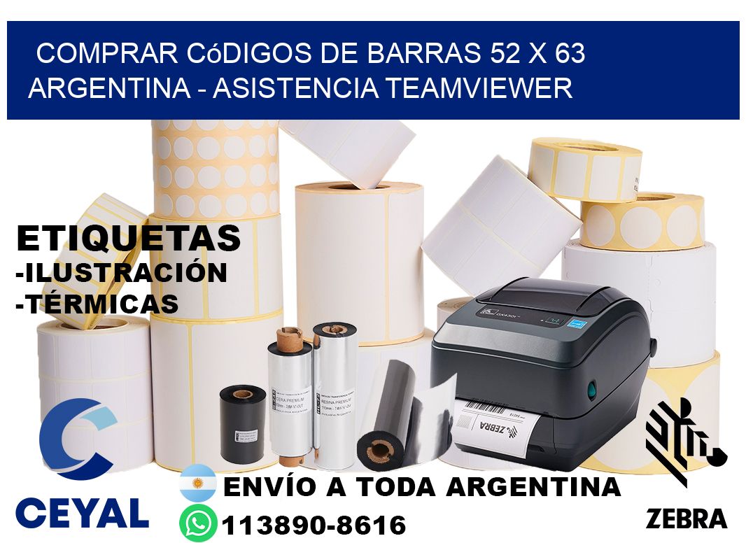 Comprar códigos de barras 52 x 63 argentina - asistencia teamviewer