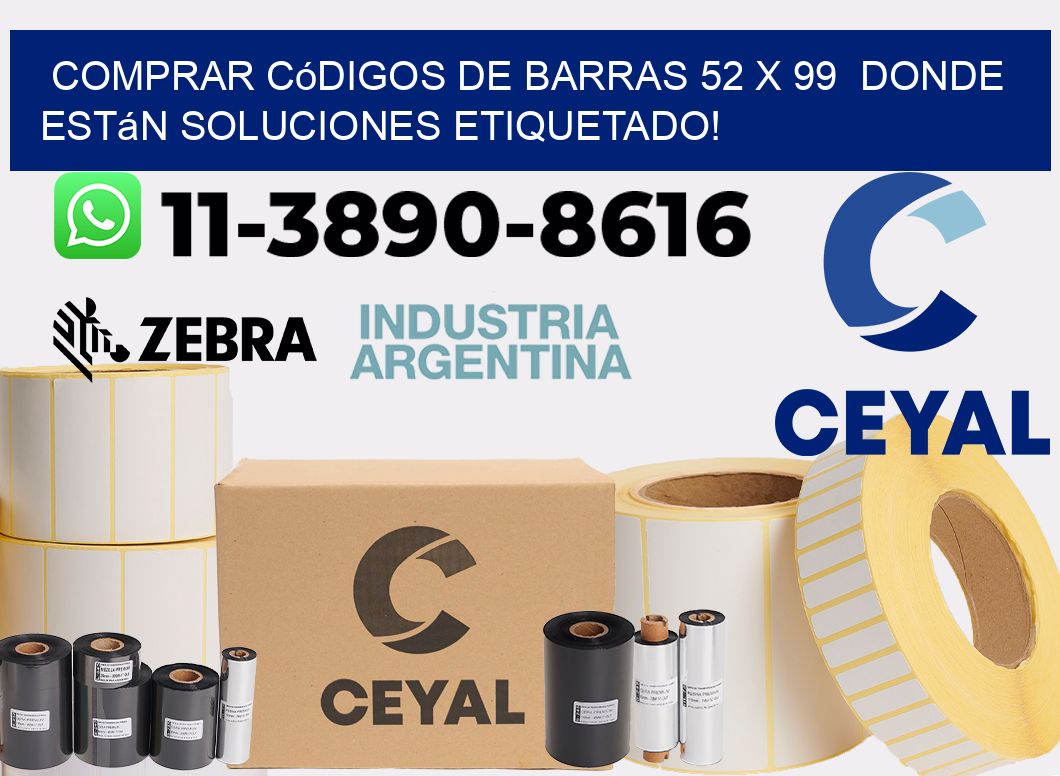 Comprar códigos de barras 52 x 99  donde están soluciones etiquetado!