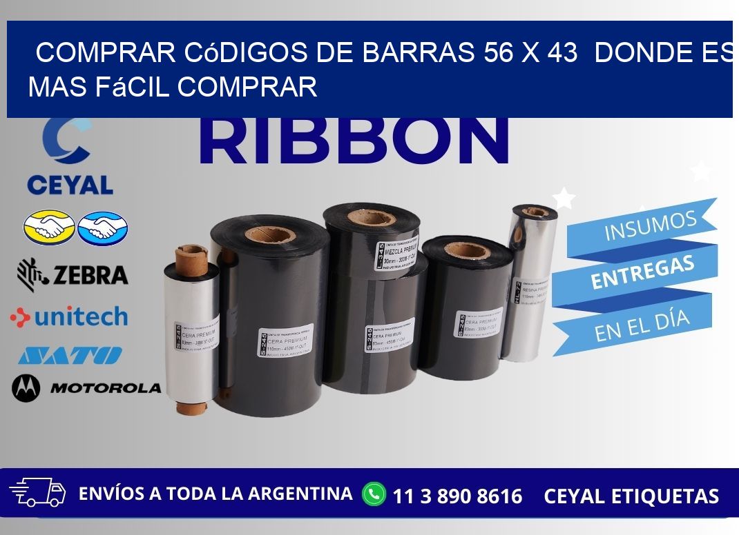 Comprar códigos de barras 56 x 43  Donde es mas fácil comprar