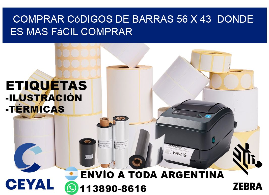 Comprar códigos de barras 56 x 43  Donde es mas fácil comprar