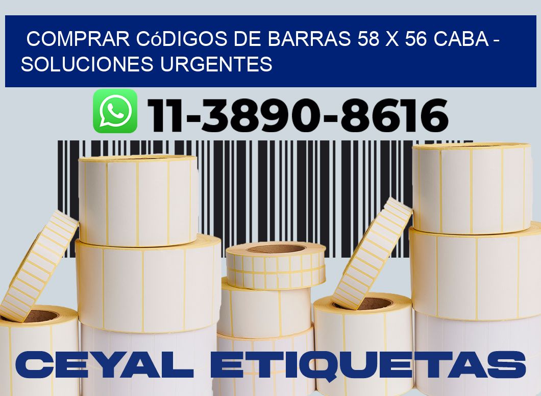 Comprar códigos de barras 58 x 56 CABA - soluciones urgentes