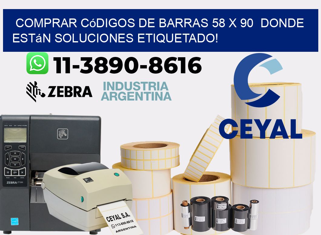Comprar códigos de barras 58 x 90  donde están soluciones etiquetado!