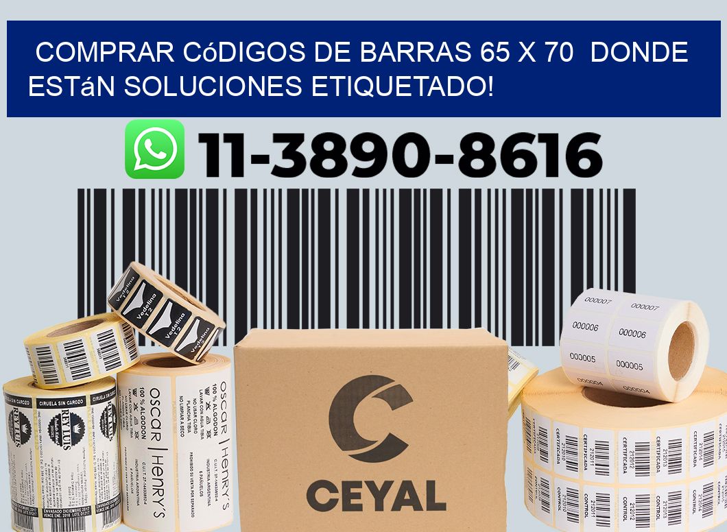 Comprar códigos de barras 65 x 70  donde están soluciones etiquetado!