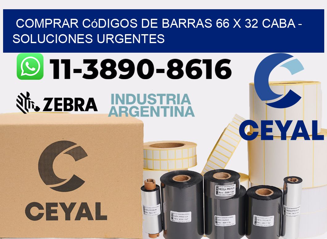 Comprar códigos de barras 66 x 32 CABA - soluciones urgentes