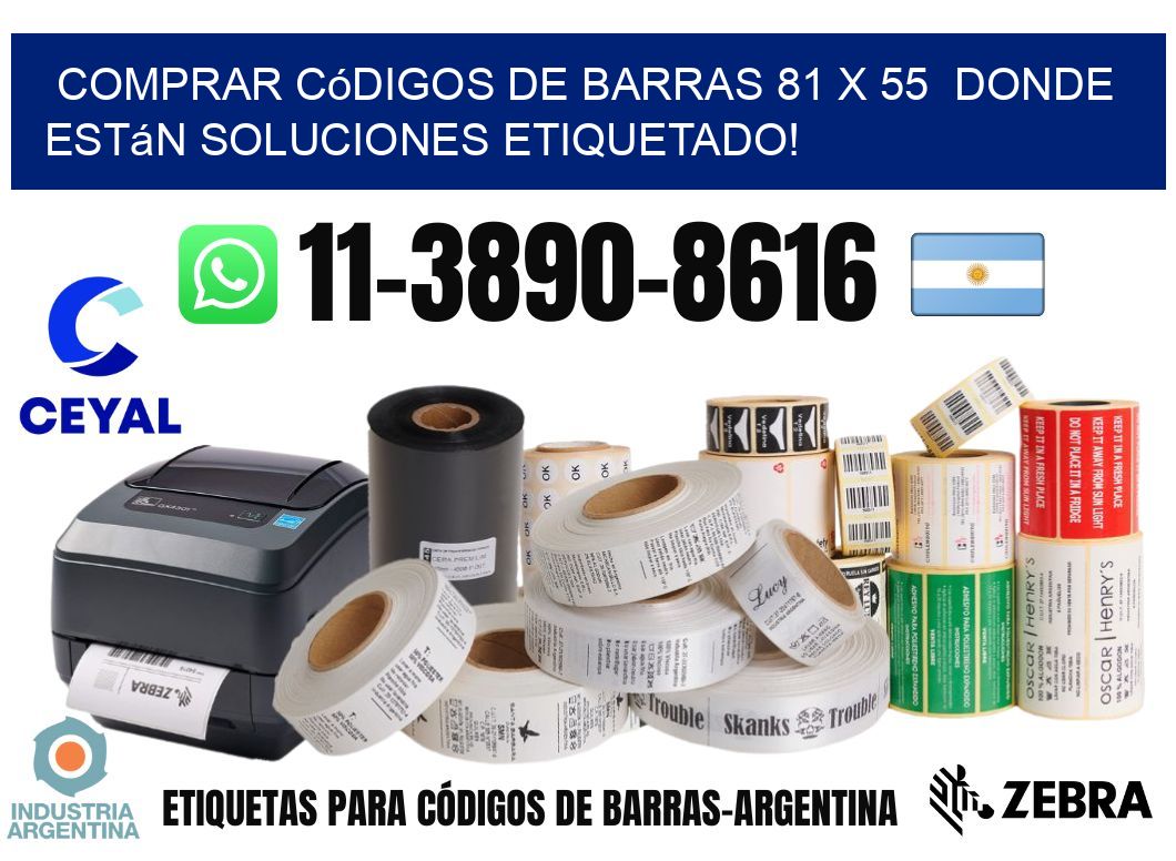 Comprar códigos de barras 81 x 55  donde están soluciones etiquetado!