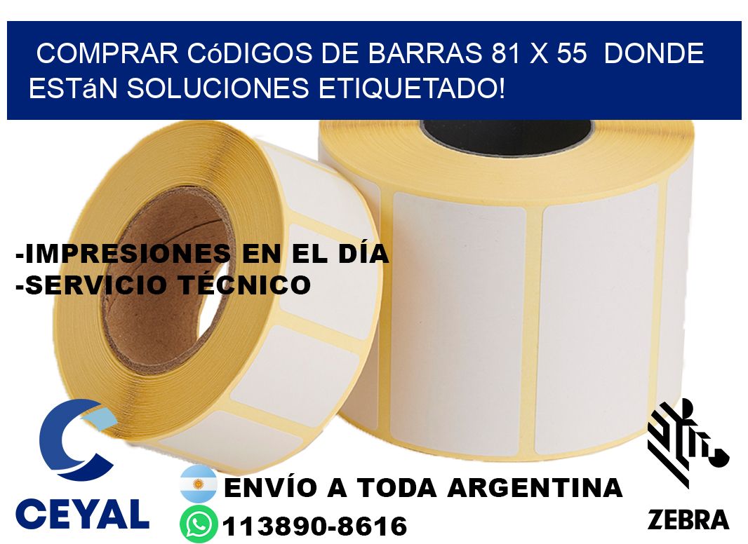 Comprar códigos de barras 81 x 55  donde están soluciones etiquetado!
