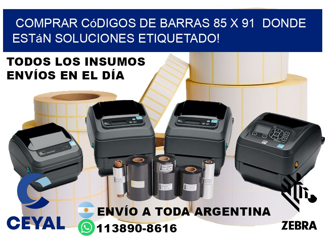 Comprar códigos de barras 85 x 91  donde están soluciones etiquetado!