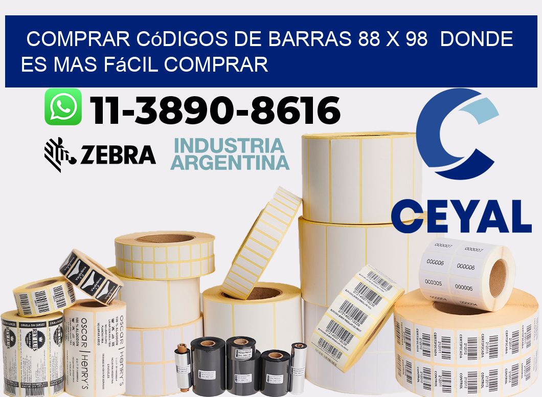 Comprar códigos de barras 88 x 98  Donde es mas fácil comprar