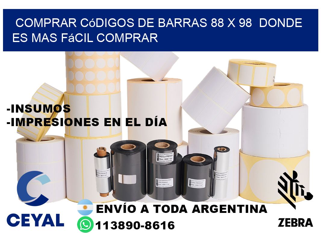 Comprar códigos de barras 88 x 98  Donde es mas fácil comprar