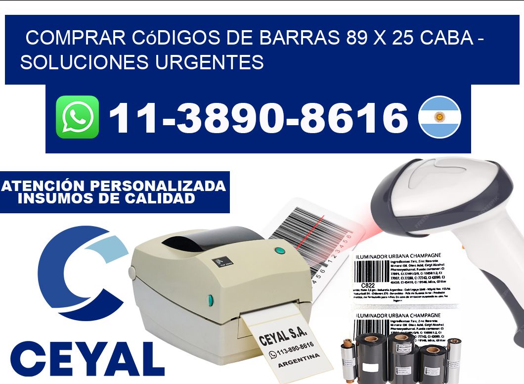 Comprar códigos de barras 89 x 25 CABA - soluciones urgentes