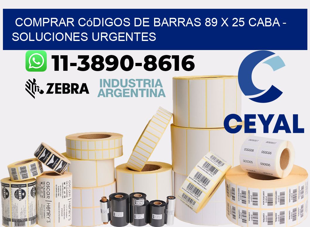 Comprar códigos de barras 89 x 25 CABA - soluciones urgentes