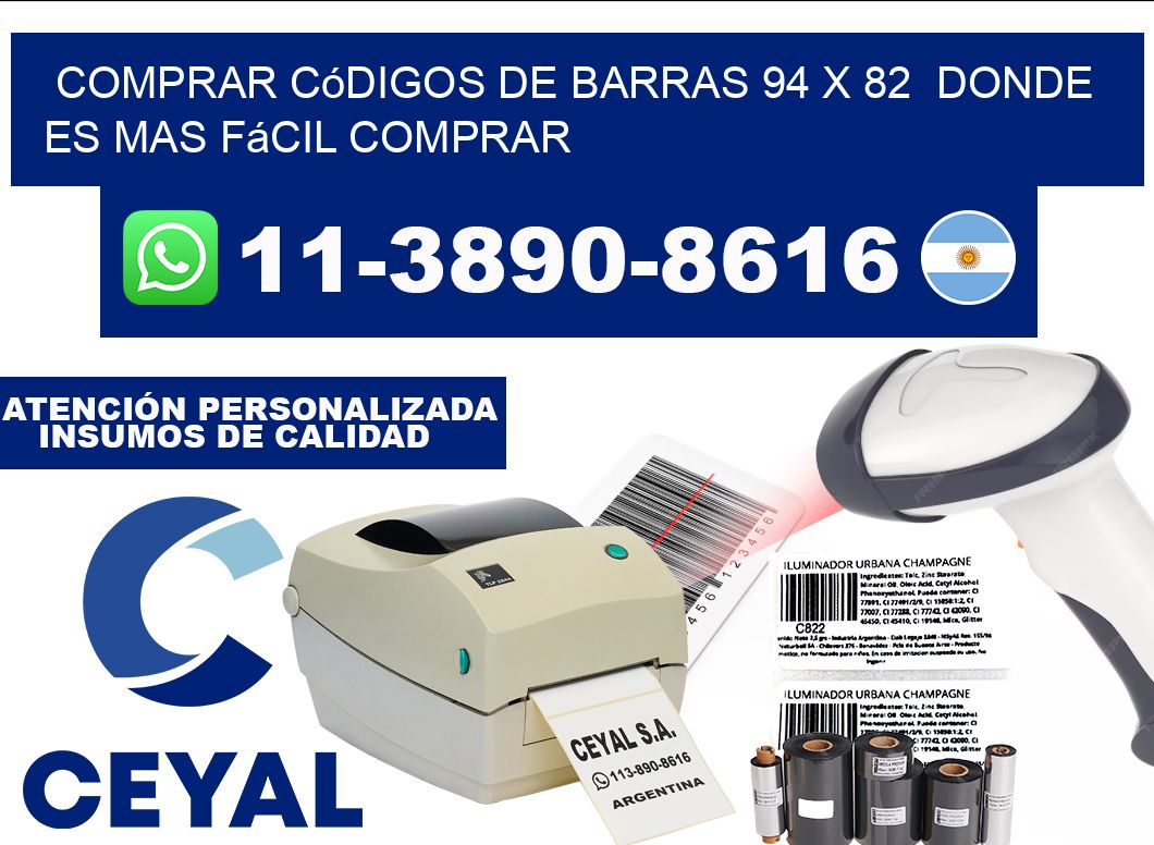 Comprar códigos de barras 94 x 82  Donde es mas fácil comprar
