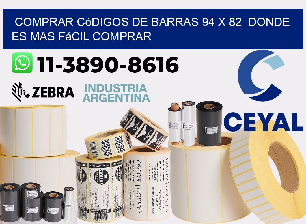 Comprar códigos de barras 94 x 82  Donde es mas fácil comprar