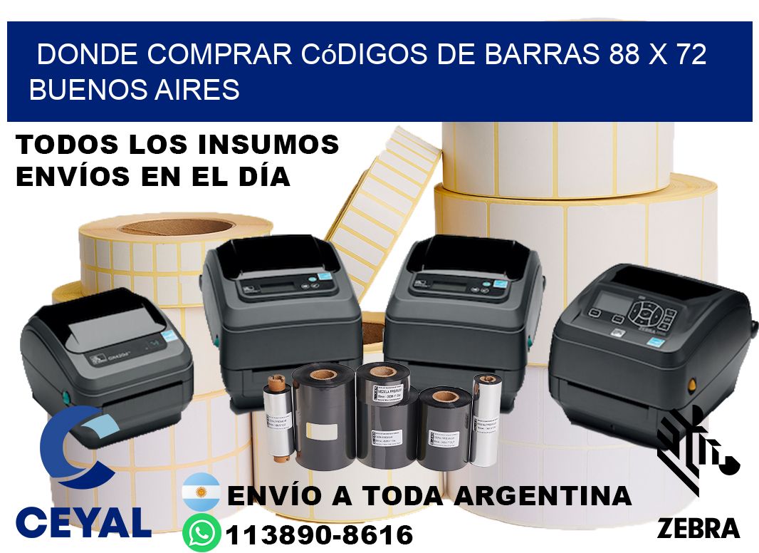 Donde Comprar códigos de barras 88 x 72  Buenos Aires