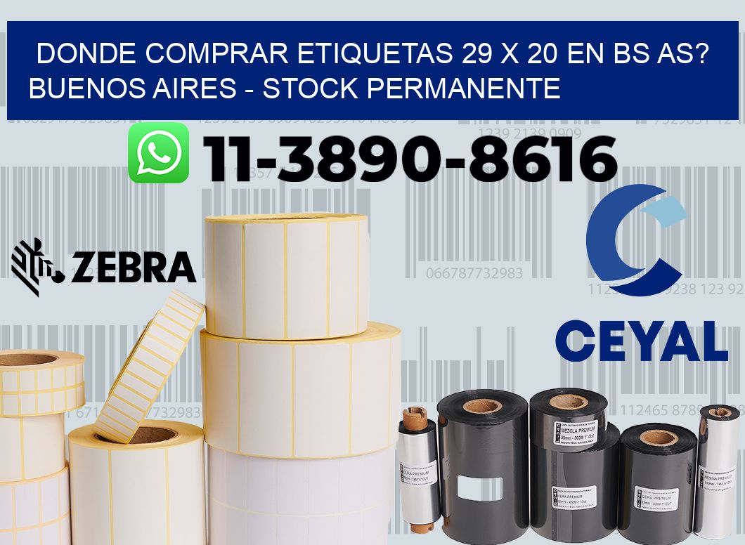 Donde Comprar etiquetas 29 x 20 en BS AS? Buenos Aires - Stock permanente