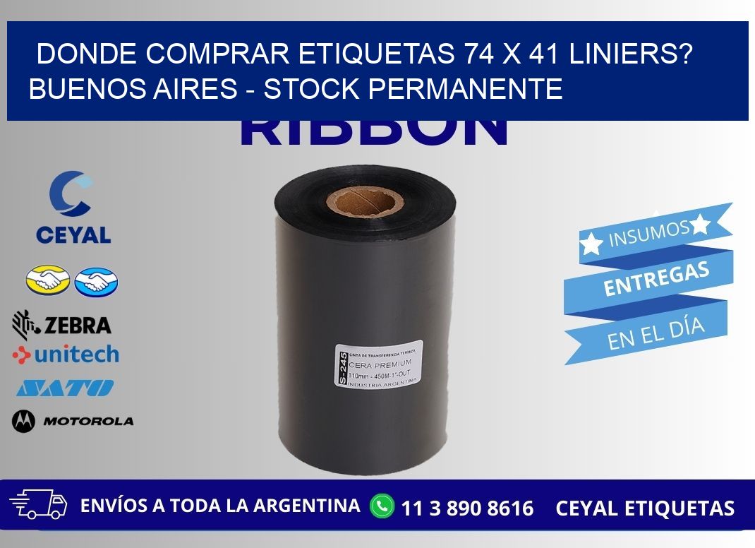 Donde Comprar etiquetas 74 x 41 LINIERS? Buenos Aires - Stock permanente