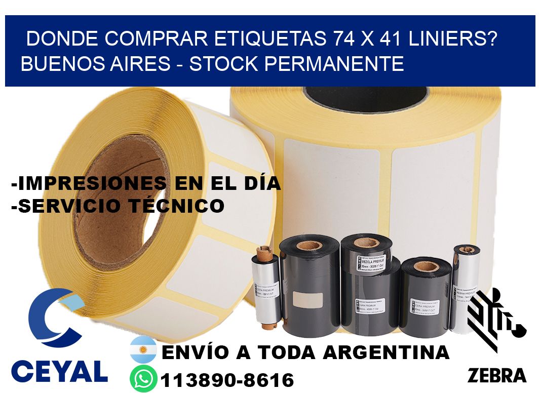 Donde Comprar etiquetas 74 x 41 LINIERS? Buenos Aires - Stock permanente