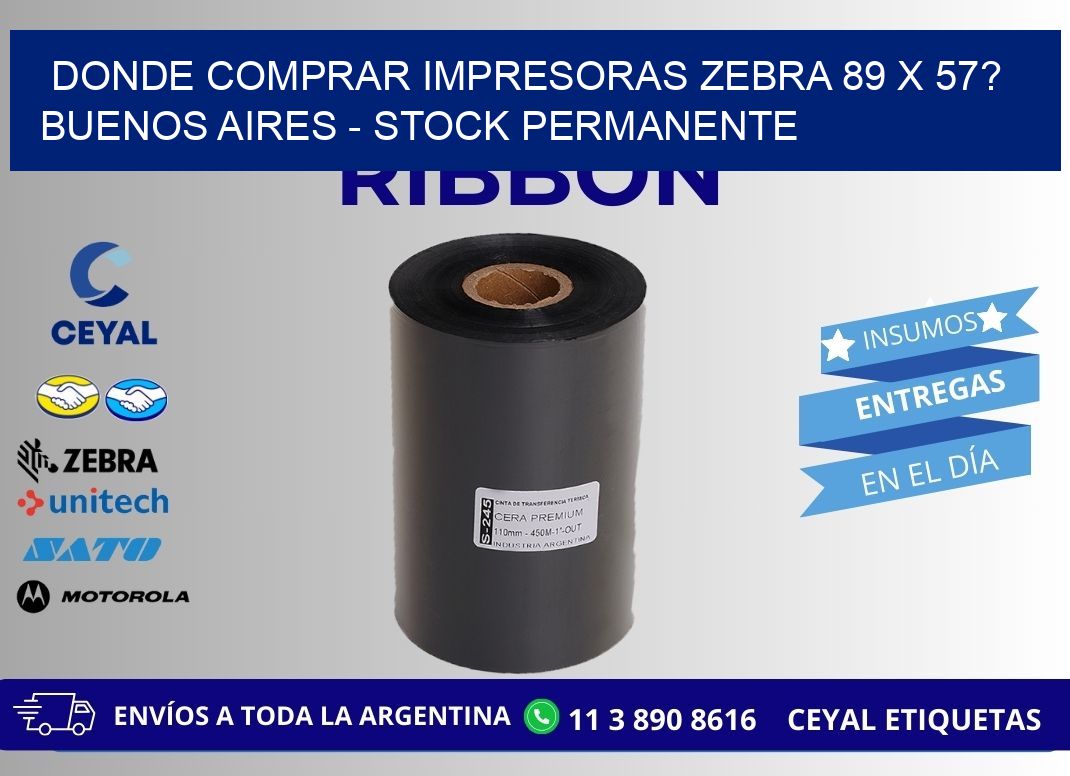 Donde Comprar impresoras zebra 89 x 57? Buenos Aires - Stock permanente