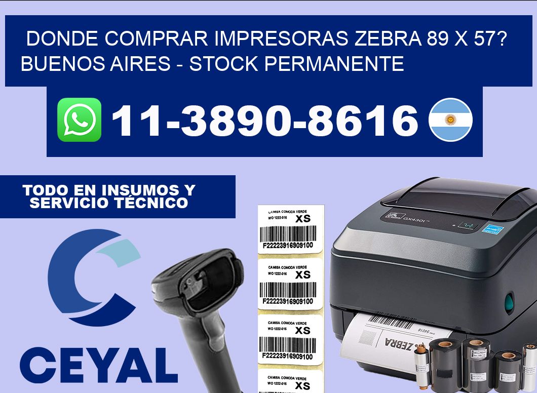 Donde Comprar impresoras zebra 89 x 57? Buenos Aires – Stock permanente