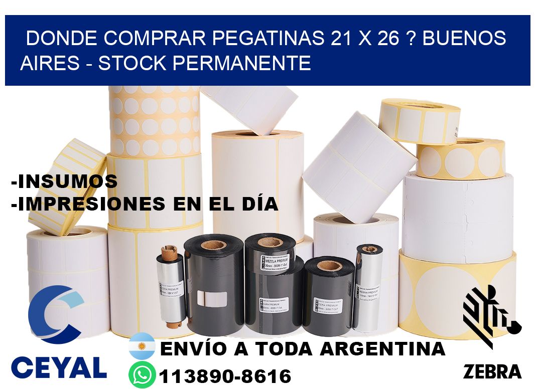 Donde Comprar pegatinas 21 x 26 ? Buenos Aires - Stock permanente