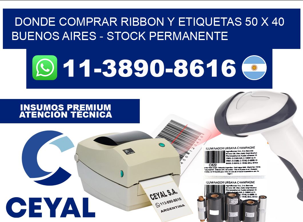 Donde Comprar ribbon y etiquetas 50 x 40 Buenos Aires - Stock permanente