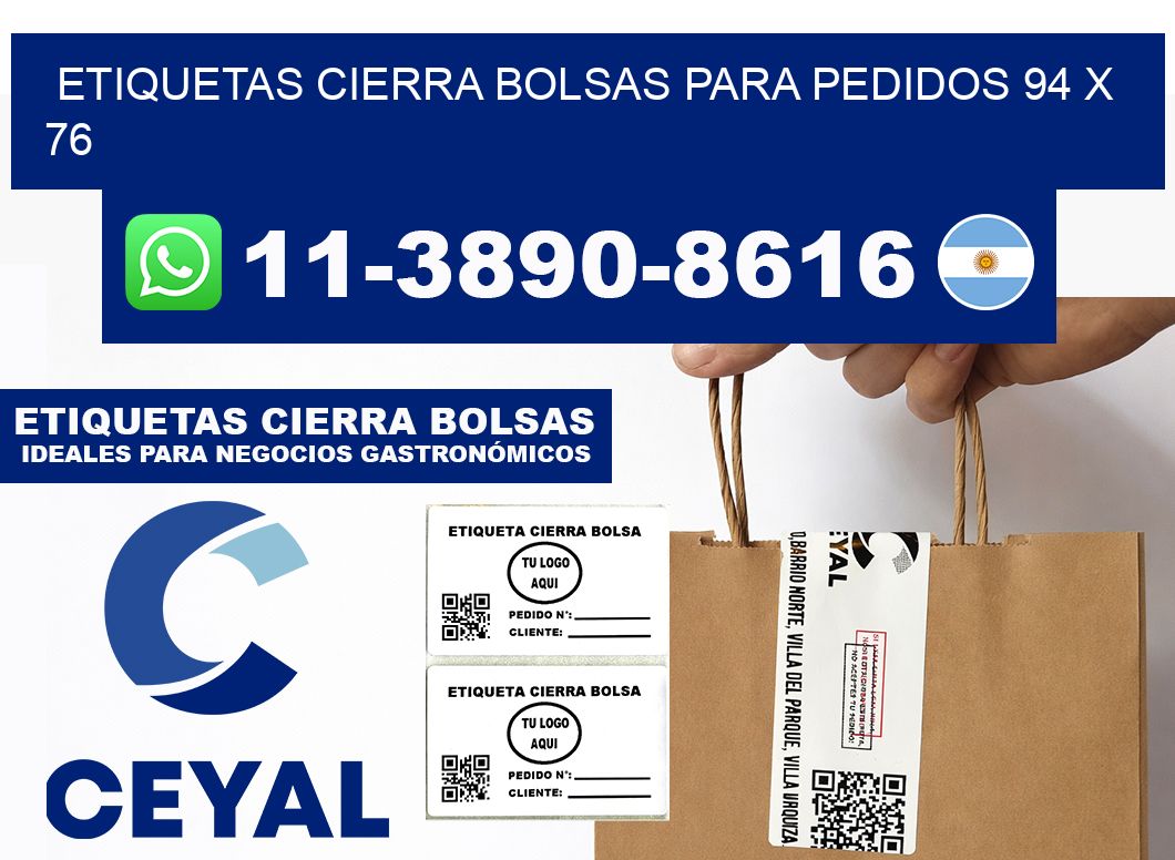 ETIQUETAS CIERRA BOLSAS PARA PEDIDOS 94 x 76