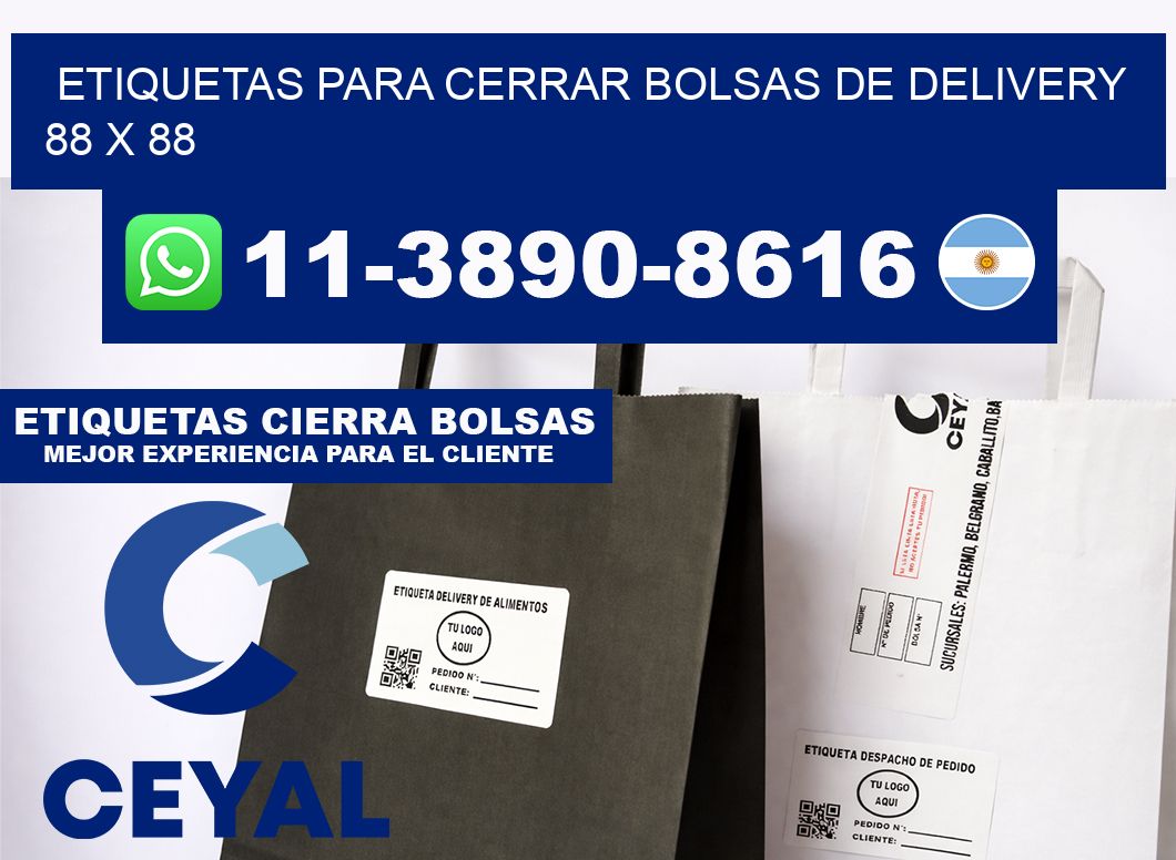 ETIQUETAS PARA CERRAR BOLSAS DE DELIVERY  88 x 88