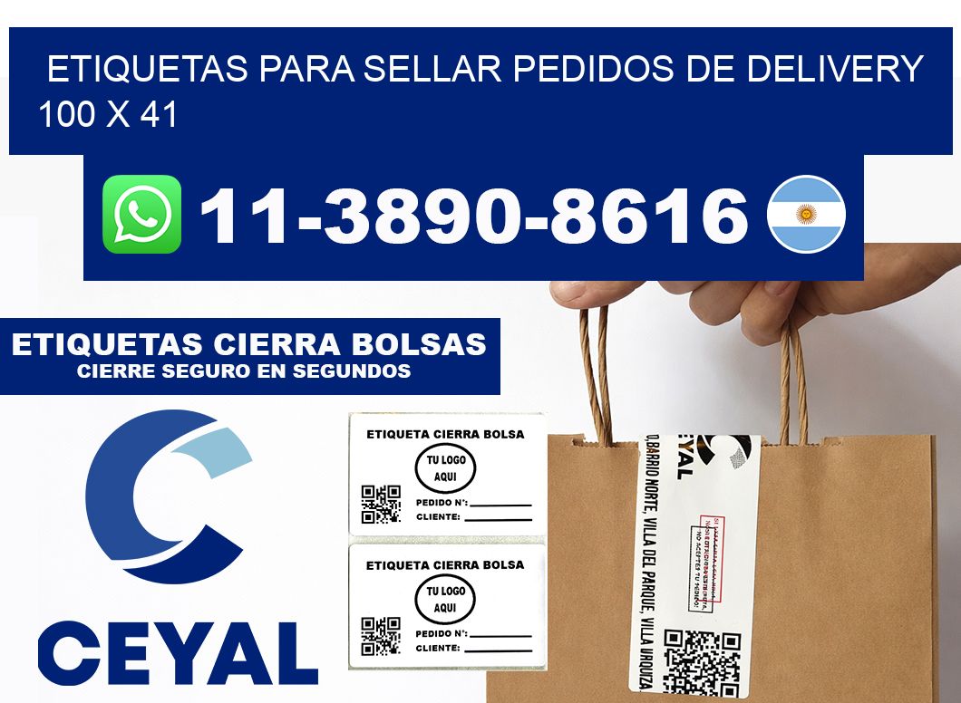 ETIQUETAS PARA SELLAR PEDIDOS DE DELIVERY 100 x 41