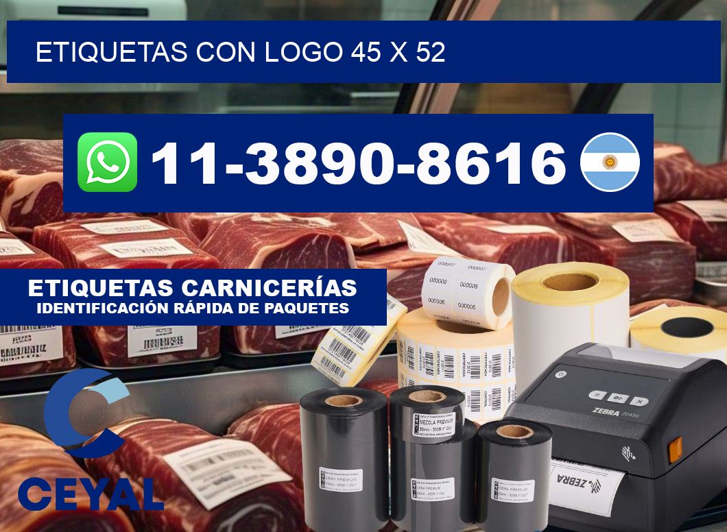 Etiquetas con logo 45 x 52