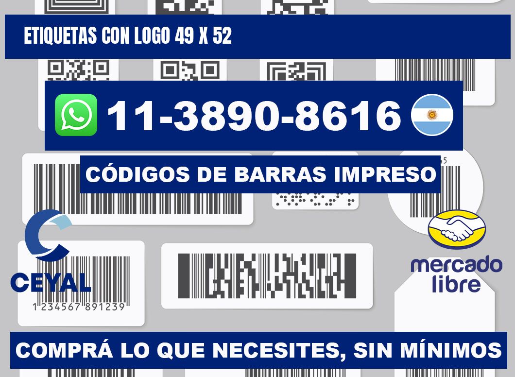 Etiquetas con logo 49 x 52