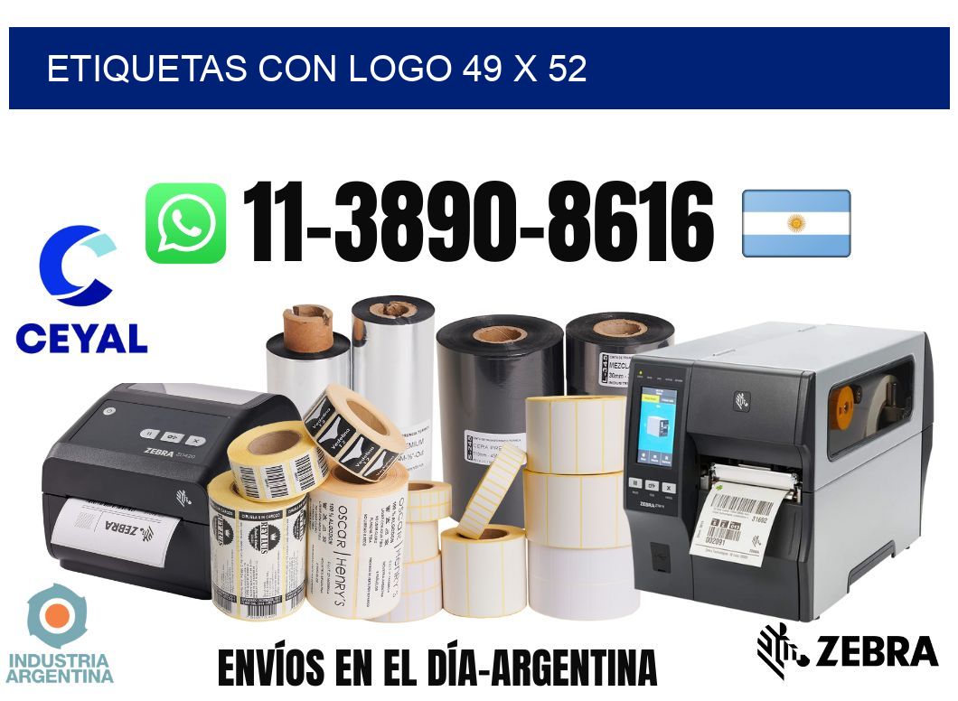 Etiquetas con logo 49 x 52