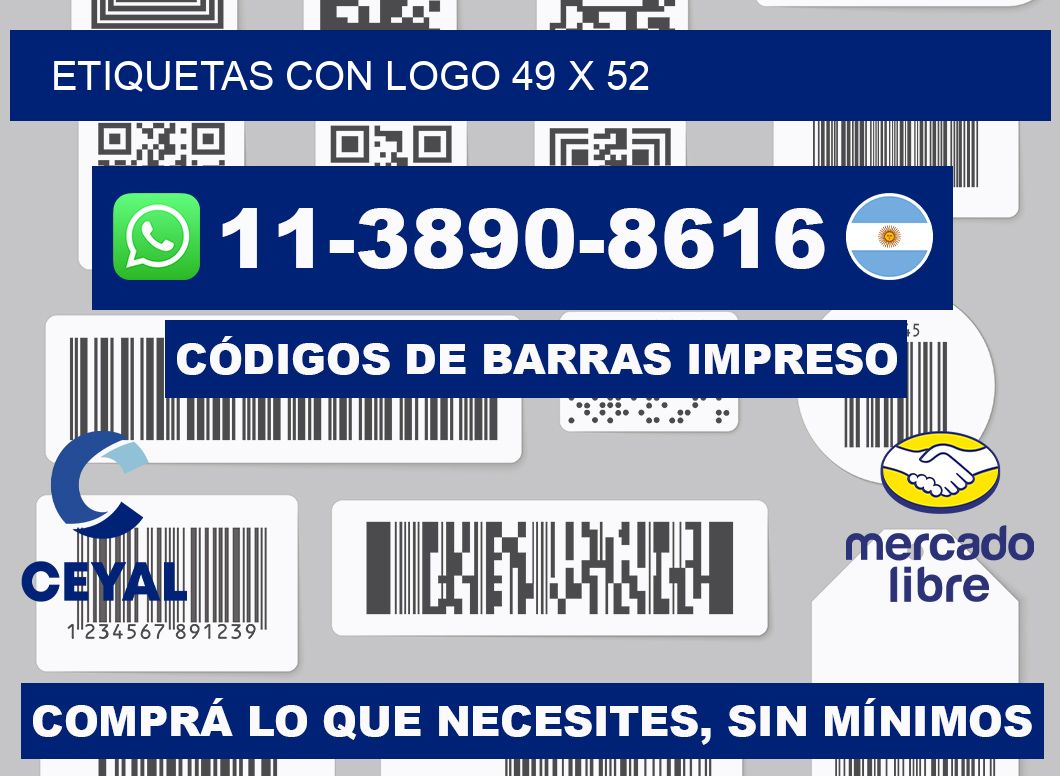 Etiquetas con logo 49 x 52