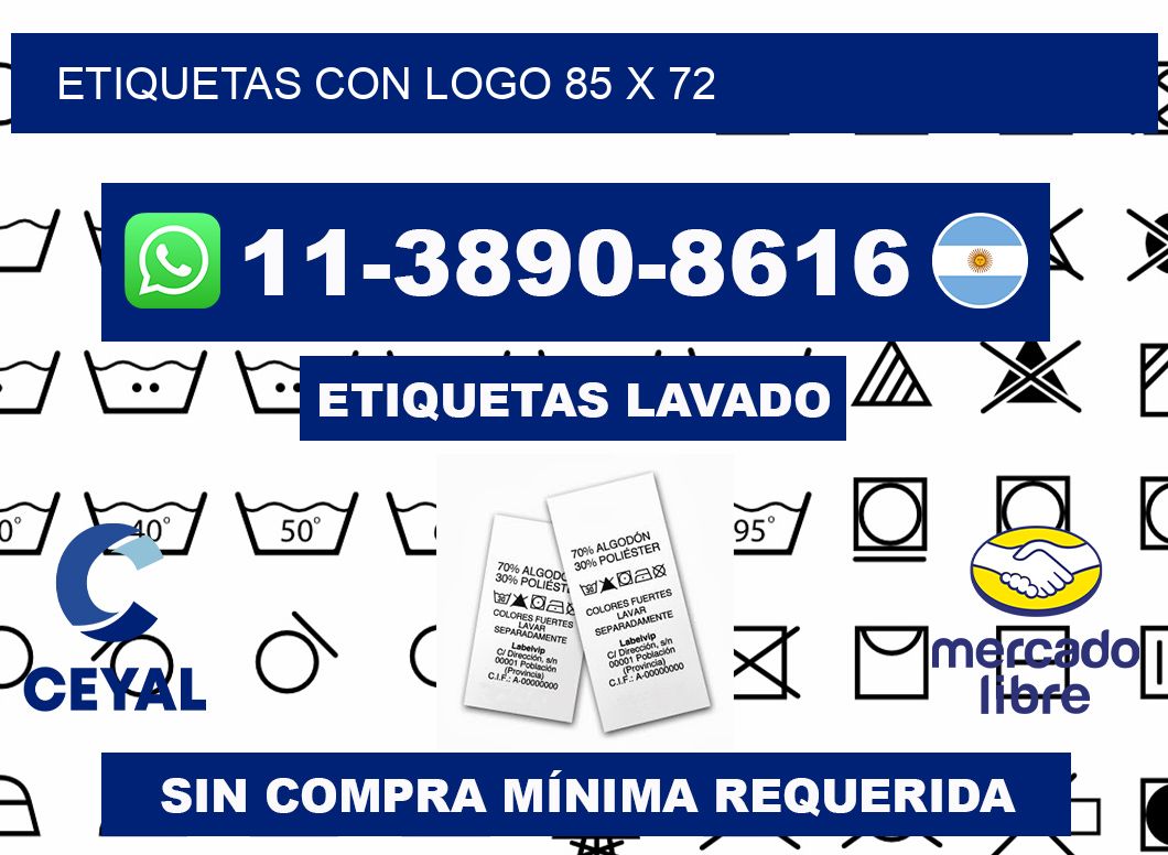Etiquetas con logo 85 x 72