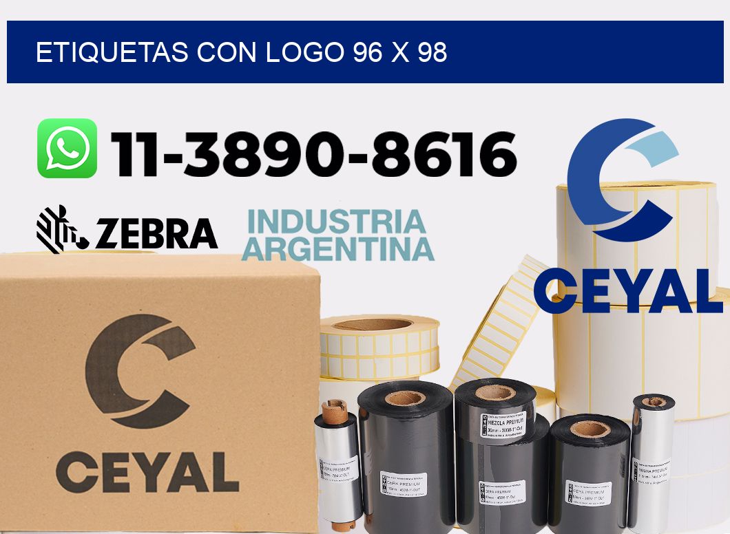 Etiquetas con logo 96 x 98
